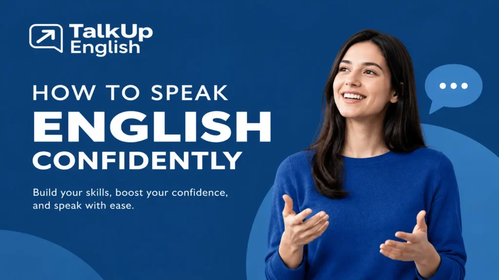 Woman speaking confidently while learning English online