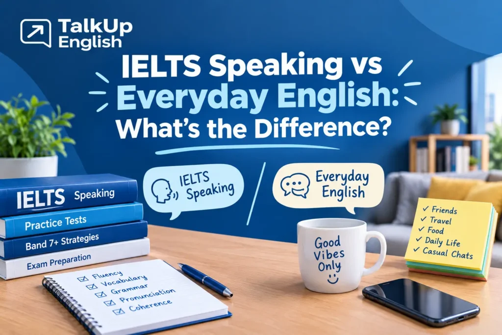 IELTS speaking compared with everyday English communication